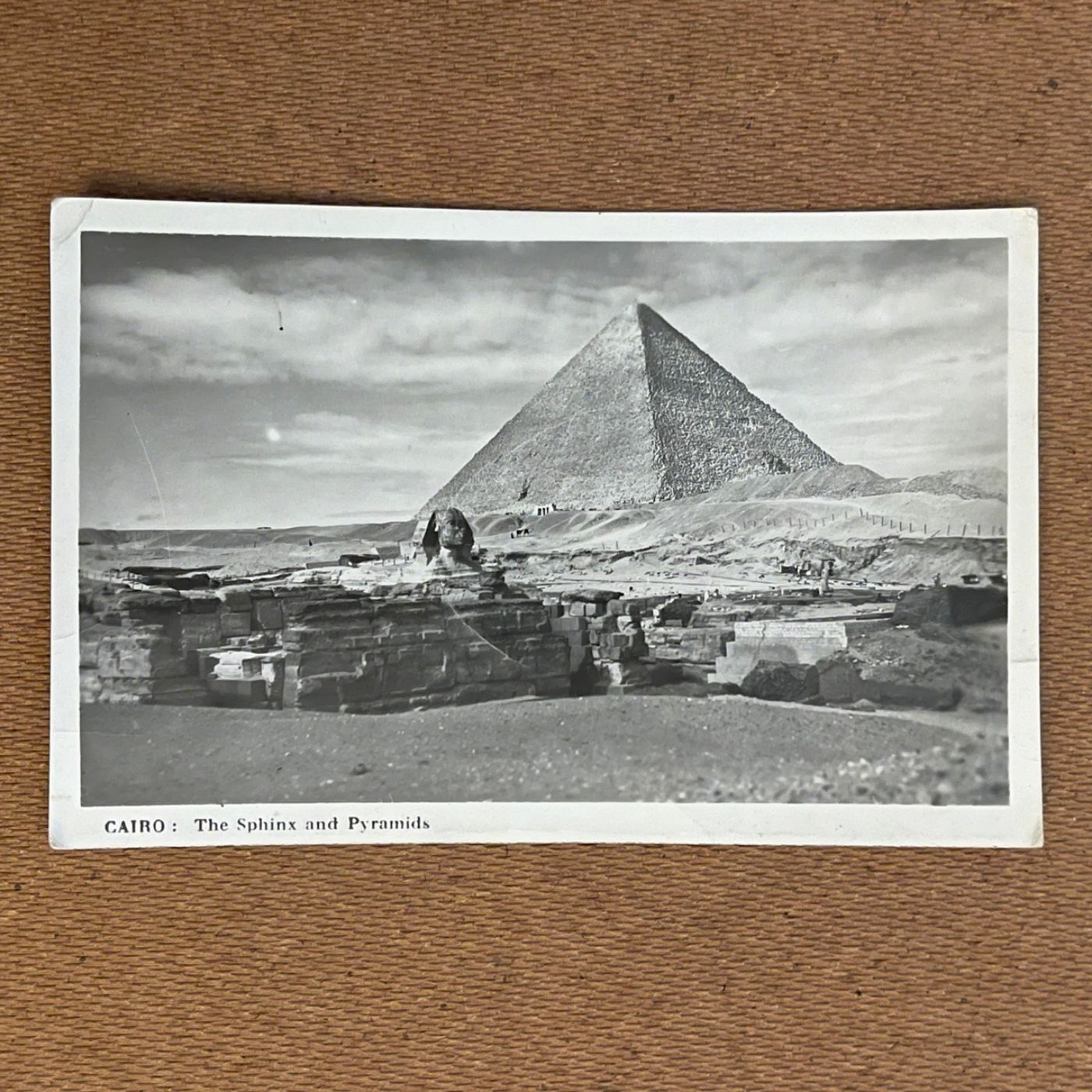 ‘Cairo: the Sphinx & Pyramids' Post Card; Chrissanthou Co. - reJUNKshop