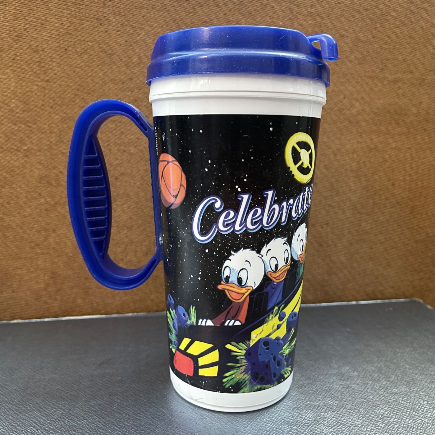 'Celebrate Today' Rapid-Fill Refillable Mug - Blue; Disney Resorts - reJUNKshop