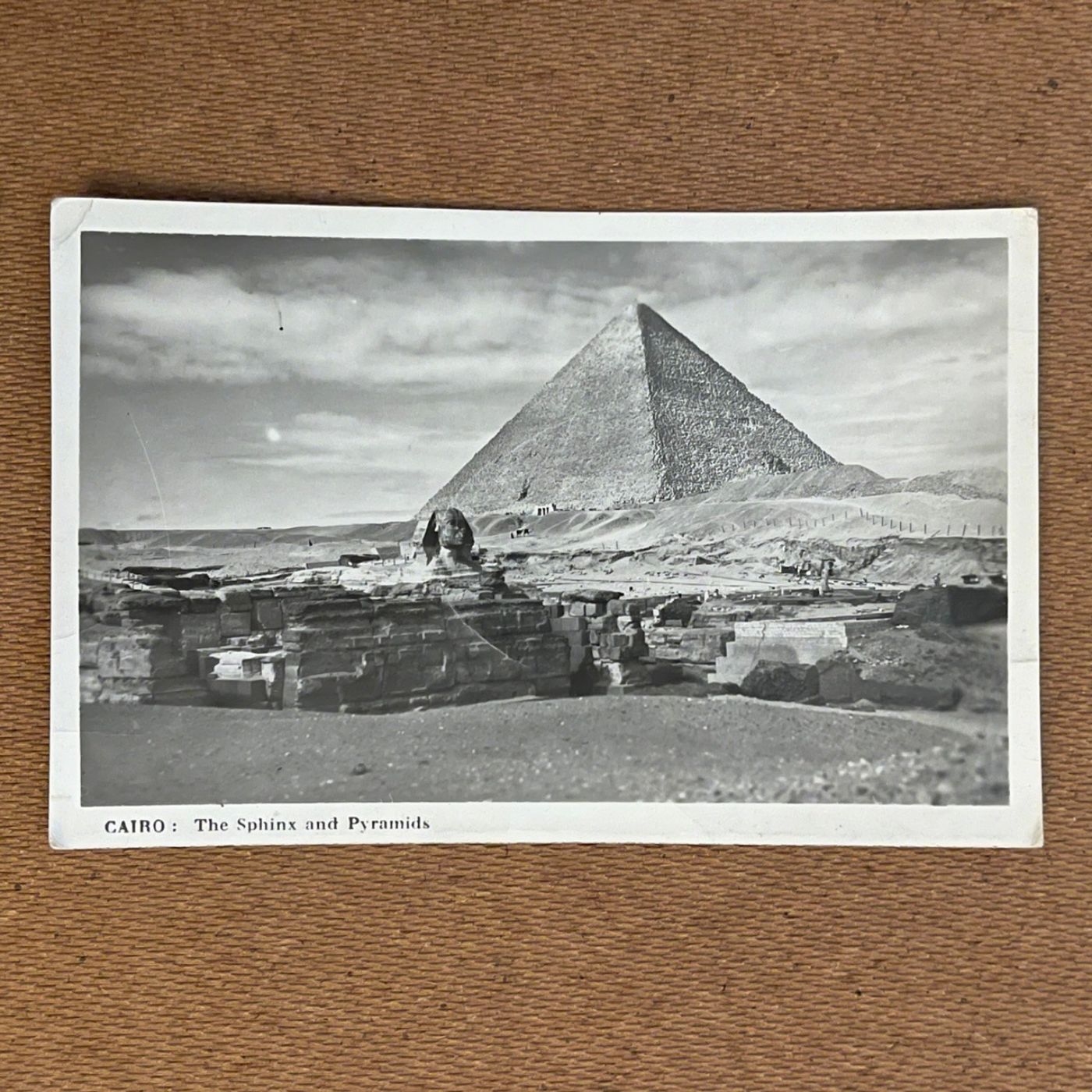 ‘Cairo: the Sphinx & Pyramids' Post Card; Chrissanthou Co.