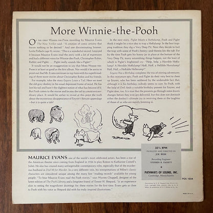 More Winnie-the-Pooh' Vinyl, Read by Maurice Evans; POS-1034