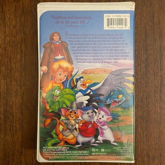 Disney's 'The Classics: The Rescuers Down Under' VHS, 1993