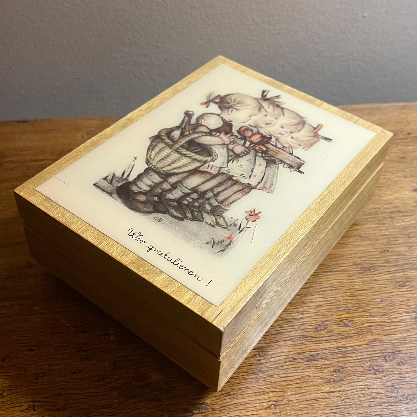 Ballerina 'Wir Gratulieren' Music Box, by Deichert