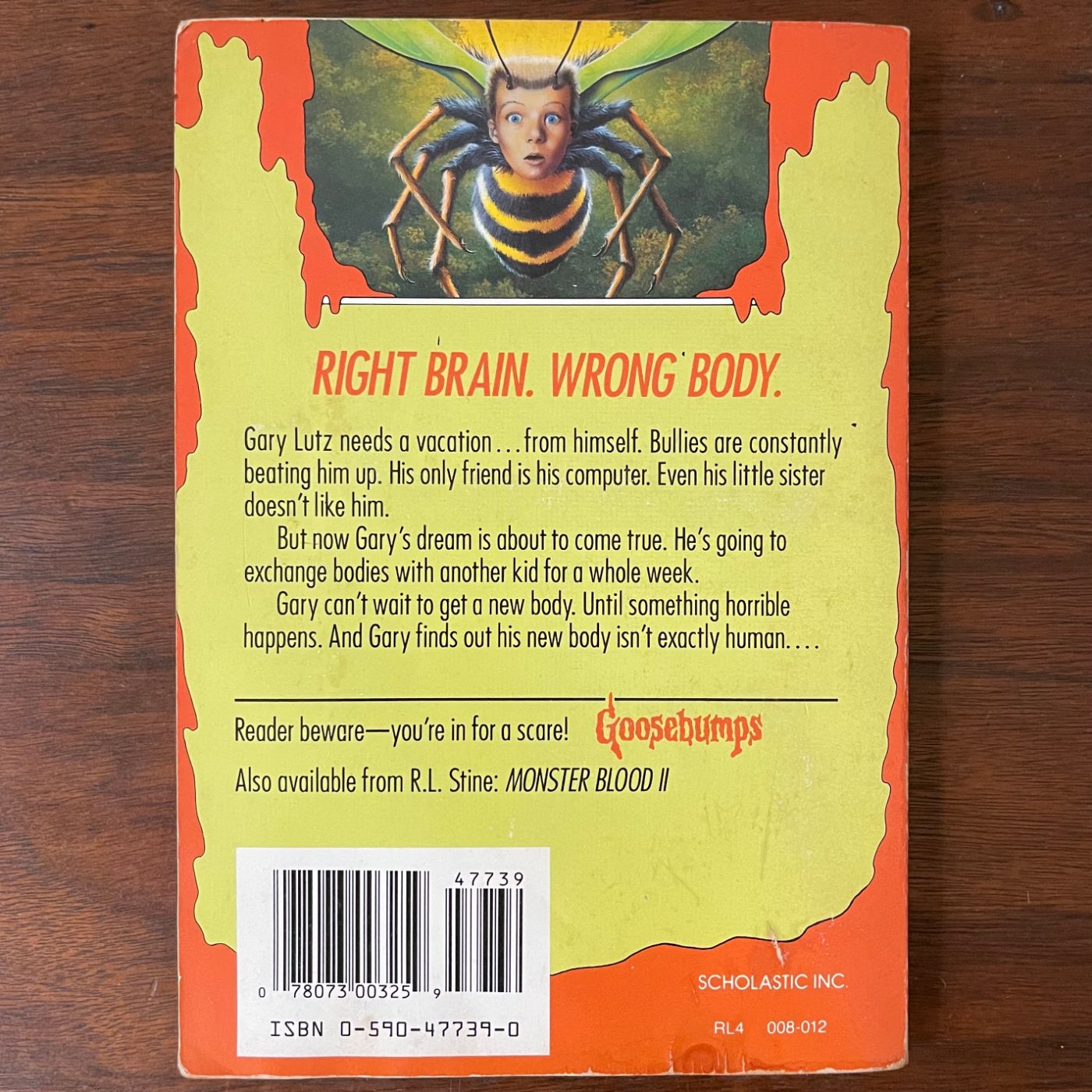 Goosebumps #17 ‘Why I am Afraid of Bees'; R.L. Stine, 1994 - 1E