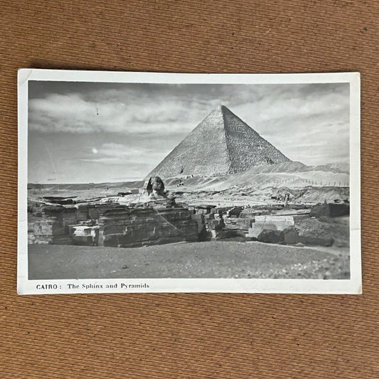 ‘Cairo: the Sphinx & Pyramids' Post Card; Chrissanthou Co. - reJUNKshop