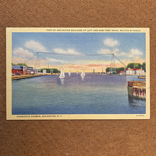 ‘Port of Rochester’ Post Card; Curteich Co. - reJUNKshop