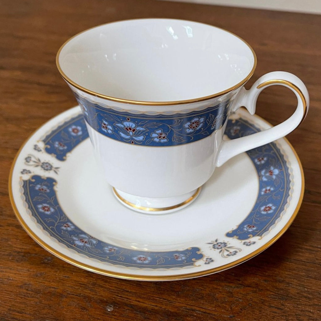 Footed Cup & Saucer; Renaissance Pattern by Carico