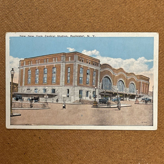‘New NY Central Station, Rochester NY' Post Card; Scrantom Inc. - reJUNKshop