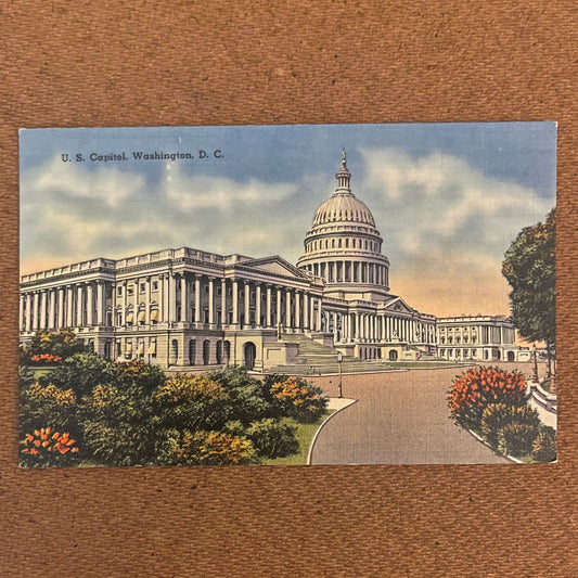 'US Capitol, Washington DC ' Post Card; by Tomlin Art Co. - reJUNKshop